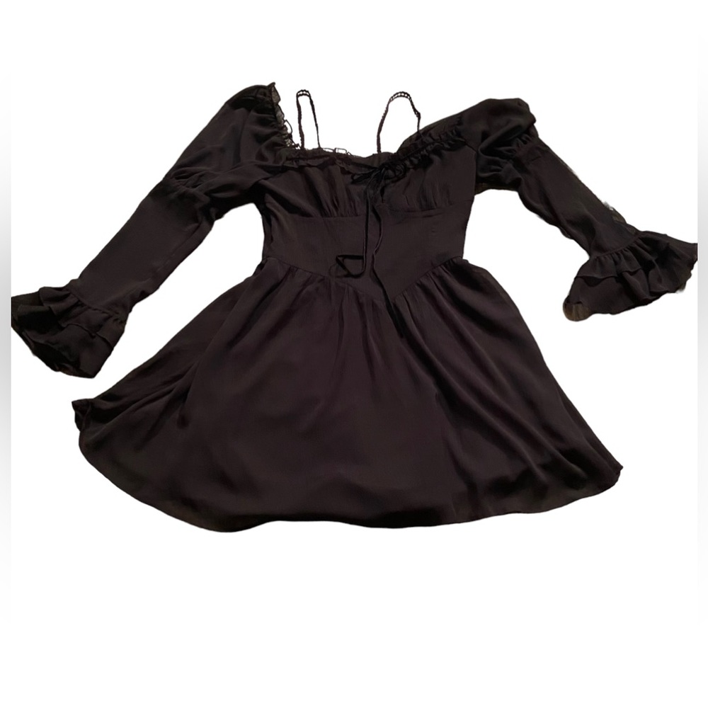 SOLD - NWT Dolls kill dark in Love lace up mini dress RUNS SMALL - Picture 5 of 11